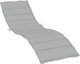 vidaXL - Ligbedkussen - 200x50x4 - cm - stof - gemêleerd - lichtgrijs