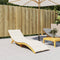 vidaXL - Ligbedkussen - 200x50x4 - cm - stof - gemêleerd - crèmekleurig