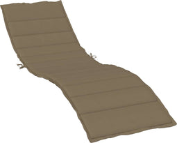 vidaXL - Ligbedkussen - 200x50x4 - cm - stof - gemêleerd - taupe