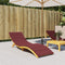 vidaXL - Ligbedkussen - 200x50x4 - cm - stof - gemêleerd - wijnrood