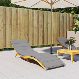vidaXL - Ligbedkussen - 200x60x3 - cm - oxford - stof - grijs