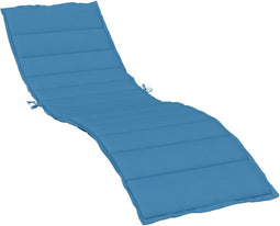 vidaXL - Ligbedkussen - 200x60x4 - cm - stof - gemêleerd - blauw
