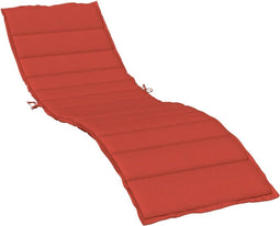 vidaXL - Ligbedkussen - 200x60x4 - cm - stof - gemêleerd - rood