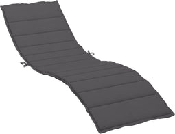 vidaXL - Ligbedkussen - 200x70x3 - cm - oxford - stof - antracietkleurig