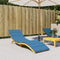 vidaXL - Ligbedkussen - 200x70x4 - cm - stof - gemêleerd - blauw