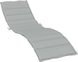 vidaXL - Ligbedkussen - 200x70x4 - cm - stof - gemêleerd - lichtgrijs
