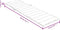 vidaXL - Ligbedkussen - 200x70x4 - cm - stof - gemêleerd - crèmekleurig