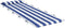 vidaXL - Ligbedkussen - gestreept - 180x60x3 - cm - oxford - stof - blauw - en - wit