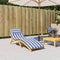 vidaXL - Ligbedkussen - gestreept - oxford - stof - blauw - en - wit