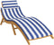 vidaXL - Ligbedkussen - gestreept - oxford - stof - blauw - en - wit