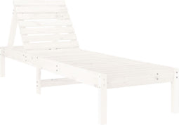 vidaXL - Ligstoel - 199,5x60x74 - cm - massief - grenenhout - wit
