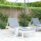 vidaXL - Ligstoel - 199,5x60x74 - cm - massief - grenenhout - wit