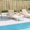 vidaXL - Ligstoel - 199,5x62x55 - cm - massief - grenenhout