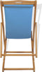 vidaXL - Ligstoel - 56x105x96 - cm - teakhout - blauw