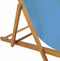 vidaXL - Ligstoel - 56x105x96 - cm - teakhout - blauw