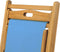 vidaXL - Ligstoel - 56x105x96 - cm - teakhout - blauw