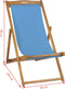 vidaXL - Ligstoel - 56x105x96 - cm - teakhout - blauw