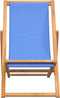 vidaXL - Ligstoel - 56x105x96 - cm - teakhout - blauw