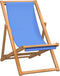 vidaXL - Ligstoel - 56x105x96 - cm - teakhout - blauw