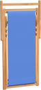 vidaXL - Ligstoel - 56x105x96 - cm - teakhout - blauw