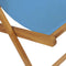 vidaXL - Ligstoel - 56x105x96 - cm - teakhout - blauw