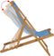 vidaXL - Ligstoel - 56x105x96 - cm - teakhout - blauw