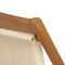 vidaXL - Ligstoel - 56x105x96 - cm - teakhout - crème