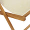 vidaXL - Ligstoel - 56x105x96 - cm - teakhout - crème