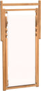 vidaXL - Ligstoel - 56x105x96 - cm - teakhout - crème