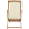 vidaXL - Ligstoel - 56x105x96 - cm - teakhout - crème