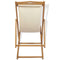 vidaXL - Ligstoel - 56x105x96 - cm - teakhout - crème