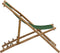 vidaXL - Ligstoel - bamboe - en - canvas - groen
