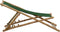 vidaXL - Ligstoel - bamboe - en - canvas - groen