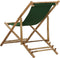 vidaXL - Ligstoel - bamboe - en - canvas - groen