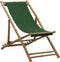 vidaXL - Ligstoel - bamboe - en - canvas - groen