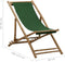 vidaXL - Ligstoel - bamboe - en - canvas - groen
