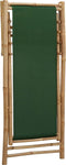 vidaXL - Ligstoel - bamboe - en - canvas - groen