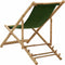 vidaXL - Ligstoel - bamboe - en - canvas - groen