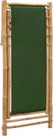 vidaXL - Ligstoel - bamboe - en - canvas - groen