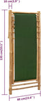 vidaXL - Ligstoel - bamboe - en - canvas - groen