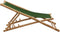 vidaXL - Ligstoel - bamboe - en - canvas - groen