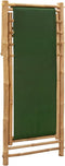vidaXL - Ligstoel - bamboe - en - canvas - groen