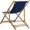 vidaXL - Ligstoel - bamboe - en - canvas - marineblauw