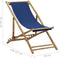 vidaXL - Ligstoel - bamboe - en - canvas - marineblauw