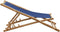 vidaXL - Ligstoel - bamboe - en - canvas - marineblauw