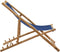 vidaXL - Ligstoel - bamboe - en - canvas - marineblauw