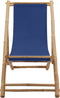 vidaXL - Ligstoel - bamboe - en - canvas - marineblauw