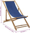 vidaXL - Ligstoel - bamboe - en - canvas - marineblauw