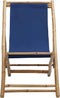 vidaXL - Ligstoel - bamboe - en - canvas - marineblauw
