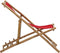 vidaXL - Ligstoel - bamboe - en - canvas - rood